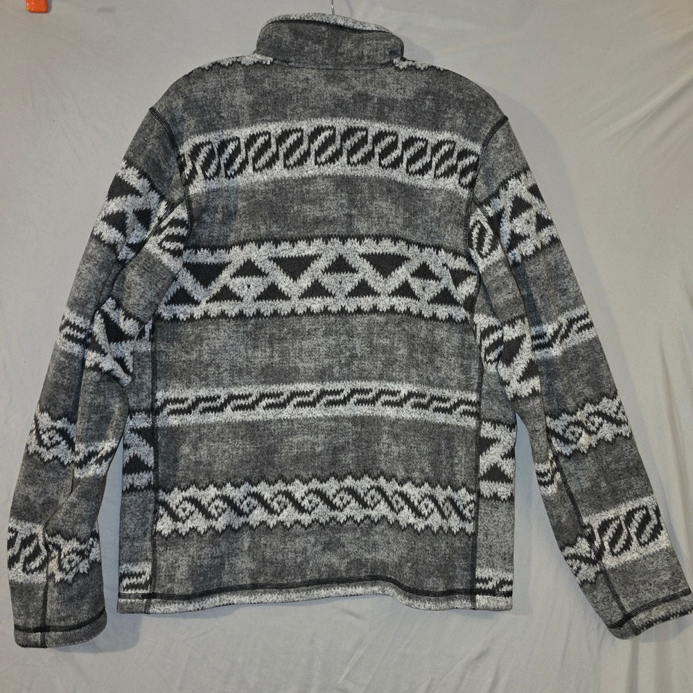 The North Face Pullover Large Mens Grey Fair Isle Gordon Lyons 1/4 Zip Fleece - Picture 9 of 9